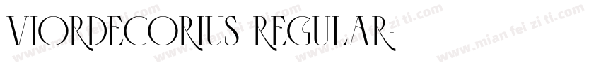 ViordeCorius Regular字体转换